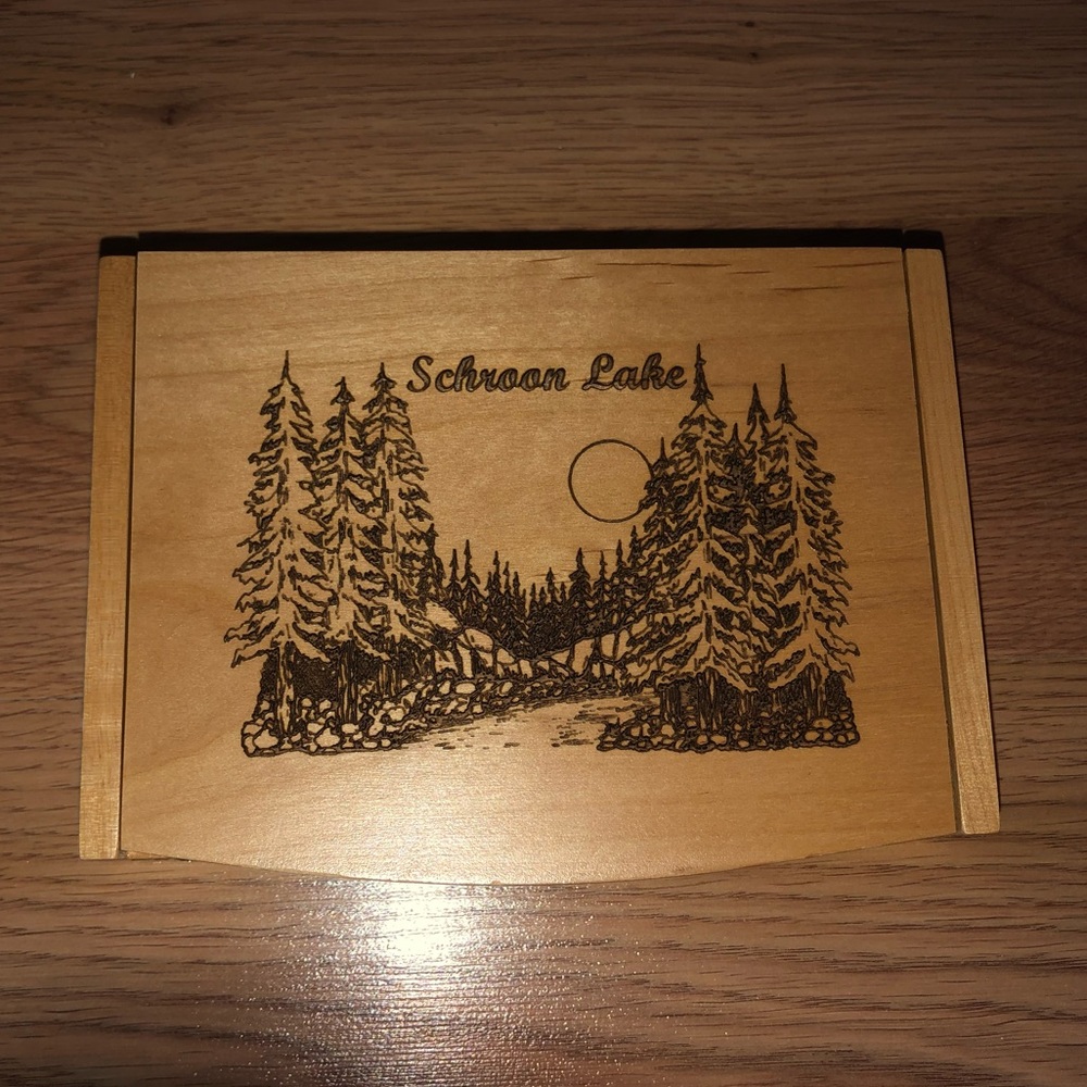 Handmade wooden durable box. Storage for jewelry, coins, or collectibles. 5x7